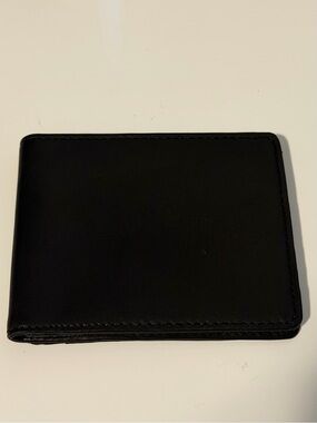 Wilsons Leather Slim Black Leather Bi-Fold Wallet